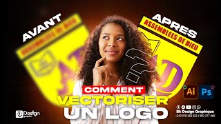 COMMENT VECTORISER UN LOGO AVEC ADOBE ILLUSTRATOR 2024 [upl. by Emad173]