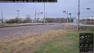 MOKAN Railcams Springfield Missouri BNSF Thayer North Subdivision MP 20470 RECURRENT STREAM [upl. by Nylloh343]