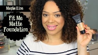 Maybelline Fit Me Matte amp Poreless Foundation review  demo  220 [upl. by Mapes]