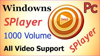 Best player how to download SPlayer for windows XP 781011 all video support 1000 Volume  on pc [upl. by Sihonn]