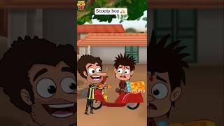 Scooty Boy🤣 funmoji2d bike newbike race shortsvideo shorts rider cartoon mamaalludu [upl. by Marra288]