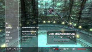 Skyrim Atronach Forge  Random Enchanted Daedric Armor amp Weapons [upl. by Ytiak]