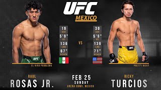 Raul ROSAS JR vs Ricky TURCIOS Full FIGHT UFC MEXICO [upl. by Stulin]