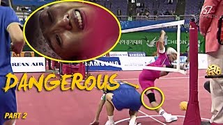 Sepak Takraw ● 5 Most DangerousCrazy Moments in Sepaktakraw  Part 2  HD [upl. by Nellaf754]