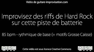 Rock Drums 85bpm  motifs grosse caisse  Backing Track [upl. by Aenotna]