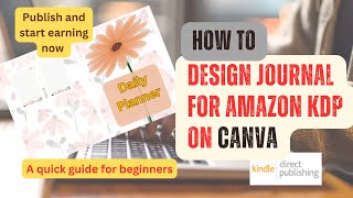 how to Design Journal Dairy or Daily Planner for Amazon KDP on Canva amazonkdp canvatutorial [upl. by Philipa]