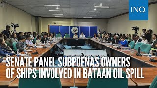 Senate panel subpoenas owners of ships involved in Bataan oil spill [upl. by Ibok251]