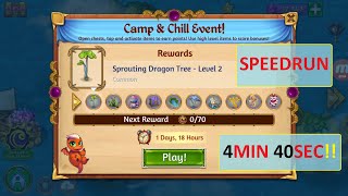 Merge Dragons Camp amp Chill Event  4min 40sec SpeedRun [upl. by Warrick]