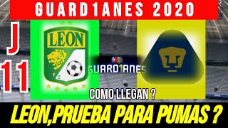 LIGA MX LEON VS PUMAS JORNADA 11 GUARDIANES 2020 [upl. by Attena]