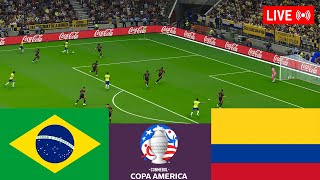 🔴Brazil vs Colombia LIVE⚽Copa América 2024 LIVE Match Today  Simulation video games [upl. by Malvin]