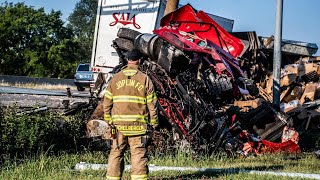 Serious Fatal Semi Crash strikes Sign Joplin Mo 8272024 [upl. by Agathy]