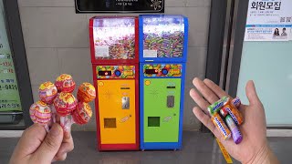 멘토스 ＆ 츄파춥스 자판기  Mentos ＆ Chupa Chups Vending Machines  Korean Street Food [upl. by Sonya399]