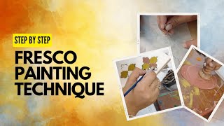 How to make a fresco painting  Step by step tutorial of fresco painting for beginners [upl. by Ettari]