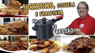 Torresmo Costela Fraldinha na Panela de Pressão  TV CHURRASCO [upl. by Nester]