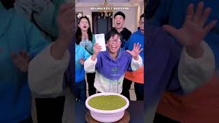 The Green Bean Touching Gold Challenge Is So ExcitingFunnyfamily Partygames [upl. by Egres]