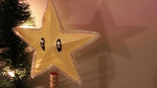 Super Mario Star Tree Topper  DIY Geeky Goodies [upl. by Aidekal]