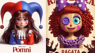 AI Pixar Movie Posters for The Amazing Digital Circus ai being wild 💀 [upl. by Ynalem]