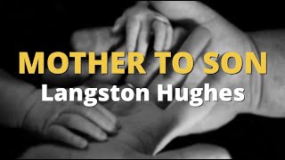 Mother To Son  Langston Hughes  Powerful Life Poetry [upl. by Asamot]