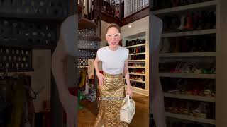 How To Style A Gold Skirt  GRWM  Carla Rockmore fashion gold [upl. by Cecily799]