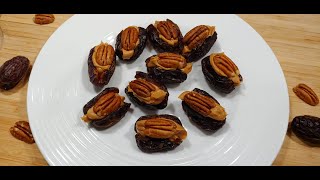 STUFFED DATES WITH PEANUT BUTTER  ONLY 3 INGREDIENTS  shorts [upl. by Fernand]