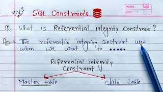 Referential Integrity Constraint in SQL  create relationship between two tables using oracle [upl. by Gabor611]