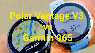 Polar Vantage V3 vs Garmin 965 COMPARISON Review [upl. by Grondin449]