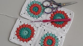 The Worlds Easiest Square Joining Method  How to join Crochet Granny Squares for Beginners [upl. by Ahseirej]