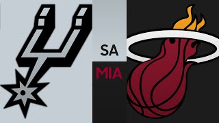 San Antonio Spurs v Miami Heat  MyLeague  171222  NBA 2K23 [upl. by Zat368]