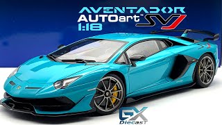 118 AUTOart Lamborghini Aventador SVJ BLU GLAUCOSOLID BLUE [upl. by Bowerman]