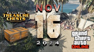 Cayo Treasure Chest Locations November 16th GTA Online [upl. by Naman]