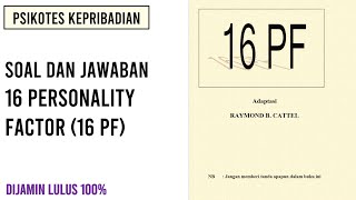 Soal dan Jawaban Psikotes 16 PF [upl. by Leta]