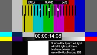 PAL lipsync test signal with audio idents [upl. by Eeliram859]