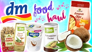 DM FOOD HAUL FEBRUAR 2017 NEUE PRODUKTE amp GESUNDE SNACKS [upl. by Akineg269]