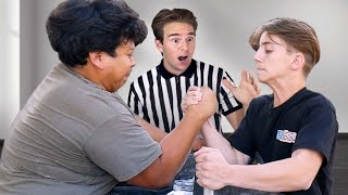 Prodigy Kid Destroys Everyone at Armwrestling [upl. by Essilec]