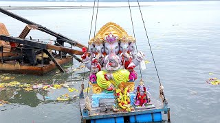 Ganesh Nimajjanam 2023 l Ganesh nimajjanam in Hussain Sagar l Hyderabad Ganesh immersion 2023 [upl. by Ceporah]