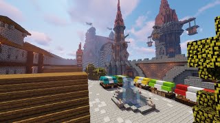 Amazing Fantasy Castle Timelapse Minecraft [upl. by Annelg]