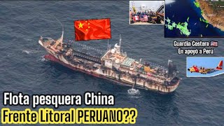 Amenaza pesquera China asedia Mar Peruano‼️🏴‍☠️🇨🇳 [upl. by Aylmar]