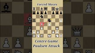 Centre Game Paulsen Attack chess chessshorts [upl. by Yuji]