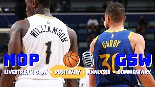 WarriorsPelicans POSITIVITY watch party Steph Curry Zion Klay JK out pbpgame notesanalysis [upl. by Ailehs]