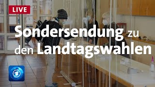 Wahlen in RheinlandPfalz und BadenWürttemberg  ARDSondersendung mit den Ergebnissen [upl. by Eras595]