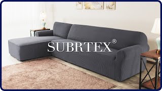 How to install 2 Pieces LShaped Sectional Couch Covers by Subrtex [upl. by Lodmilla]