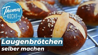 Laugenbrötchen selber machen  in weniger als 2 Stunden Thomas kocht [upl. by Feldman708]