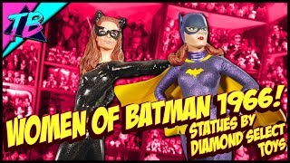 Women of Batman 1966 Classic TV Series Catwoman amp Batgirl Statues Unboxing  Diamond Select Toys [upl. by Jarlath]