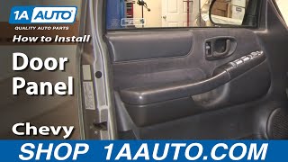 How To Remove Door Panel 9505 Chevy S10 [upl. by Nairda]