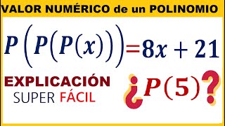 VALOR NUMÉRICO de un POLINOMIO🚀 NOTACIÓN POLINÓMICA👉 Ejercicio 1✔ [upl. by Hsirahc]