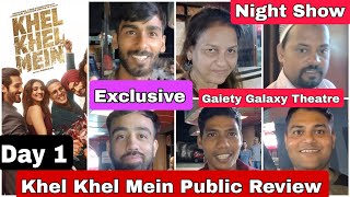 Khel Khel Mein Movie Public Review First Day Night Show At Gaiety Galaxy Theatre In Mumbai [upl. by Oirretno]