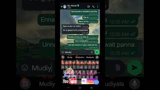 Vali tharum tharunamWhatsApp chatWhatsApp statusyemma yemma kadhal ponnamma songtrending [upl. by Eseerehs338]