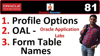 Apps Technical 81 What is Profile Options OAL Library amp know about form table names in ebs [upl. by Yttak]