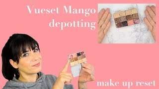 depotting makeup  Vueset Mango palette  makeupreset [upl. by Ewall]