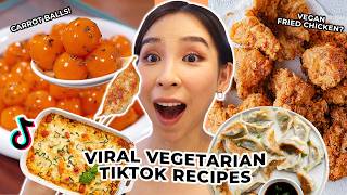 I Tried Viral TikTok Vegetarian Recipes 🥗 [upl. by Klehm]